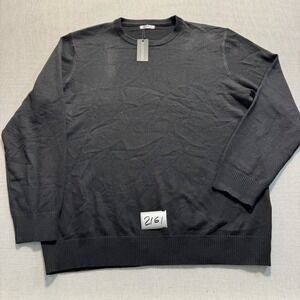 COOFANDY Crewneck Sweater Mens Sz XXL Black New With Tags